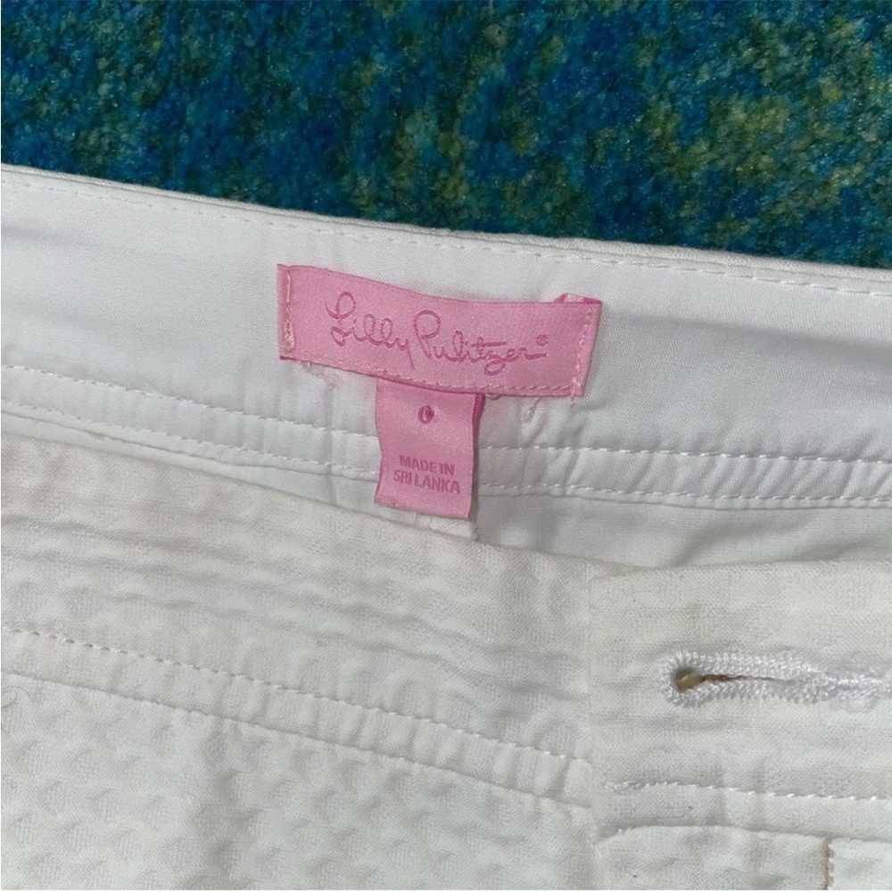 Lilly Pulitzer White Mini Skirt with Scalloped Hem - Picture 3 of 4